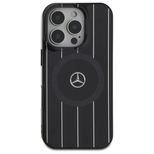 Etui Mercedes MEHMP16X23HRSK Apple iPhone 16 Pro Max hardcase MB Double Layer Crossed Lines MagSafe czarny/black