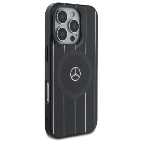 Etui Mercedes MEHMP16X23HRSK Apple iPhone 16 Pro Max hardcase MB Double Layer Crossed Lines MagSafe czarny/black