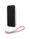 Wholesale Guess GUHMP16MHCPOFPP Apple iPhone 16 Plus hardcase IML Flowers Allover Electro With Pearl Strap MagSafe pink - GUE4136 - {ean13} - Hurt
