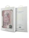 Wholesale Guess GUHMP16MHFWBRCESP Apple iPhone 16 Plus hardcase IML Flowers With Pearl Strap MagSafe pink - GUE4138 - {ean13} - Hurt