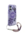 Hurtownia GSM - Guess GUHMP16MHFWBRCESU Apple iPhone 16 Plus kemény tok IML Virágok gyöngy pánttal MagSafe lila - GUE4139 - {ean13} - Hurt