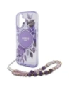 Hurtownia GSM - Guess GUHMP16MHFWBRCESU Apple iPhone 16 Plus kemény tok IML Virágok gyöngy pánttal MagSafe lila - GUE4139 - {ean13} - Hurt