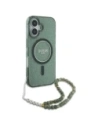 Hurtownia GSM - Guess GUHMP16MHGCRELSA Apple iPhone 16 Plus keménytok IML Glitter gyöngy pánttal MagSafe zöld - GUE4140 - {ean13} - Hurt