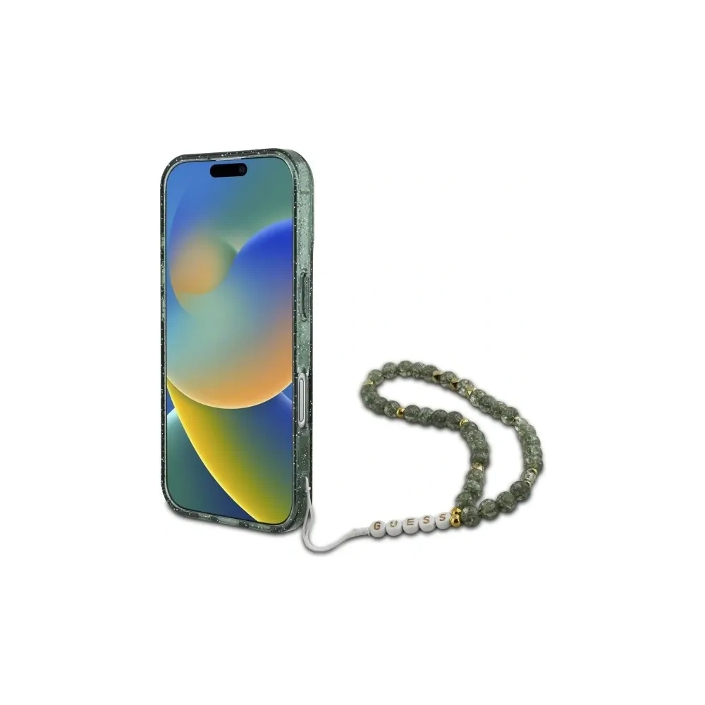 Hurtownia GSM - Guess GUHMP16MHGCRELSA Apple iPhone 16 Plus keménytok IML Glitter gyöngy pánttal MagSafe zöld - GUE4140 - {ean13} - Hurt