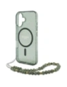 Wholesale Guess GUHMP16MHGCRELSA Apple iPhone 16 Plus hardcase IML Glitter With Pearl Strap MagSafe green - GUE4140 - {ean13} - Hurt