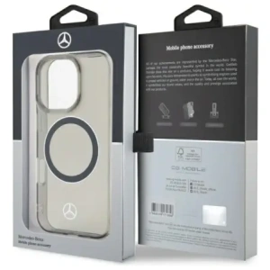 Wholesale Mercedes MEHMP16X23HUOSK Apple iPhone 16 Pro Max hardcase Silver Ring MagSafe black - MRS266 - {ean13} - Hurt