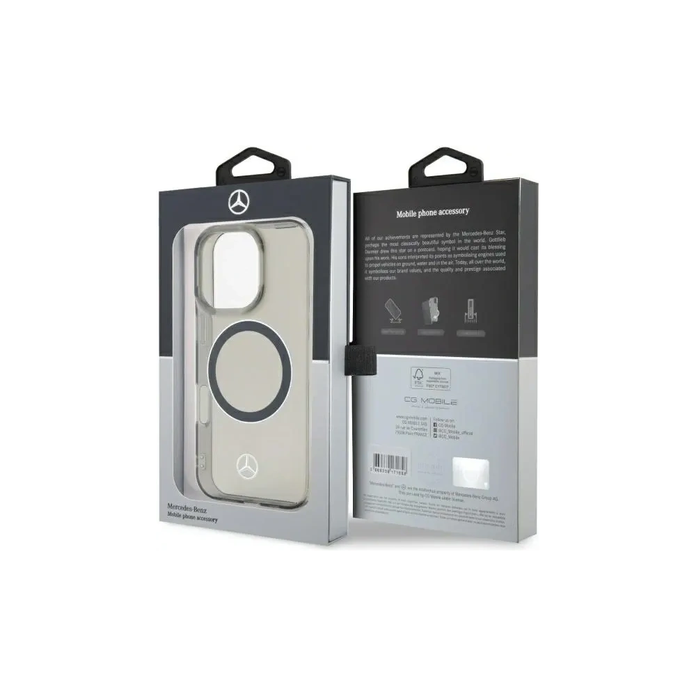 Hurtownia GSM - Mercedes MEHMP16X23HUOSK Apple iPhone 16 Pro Max kemény tok Ezüst Gyűrű MagSafe fekete - MRS266 - {ean13} - Hurt