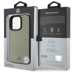 Mercedes MEHMP16X23RBARE Apple iPhone 16 Pro Max kemény tok MB Texturált és Simas bőr MagSafe bézs