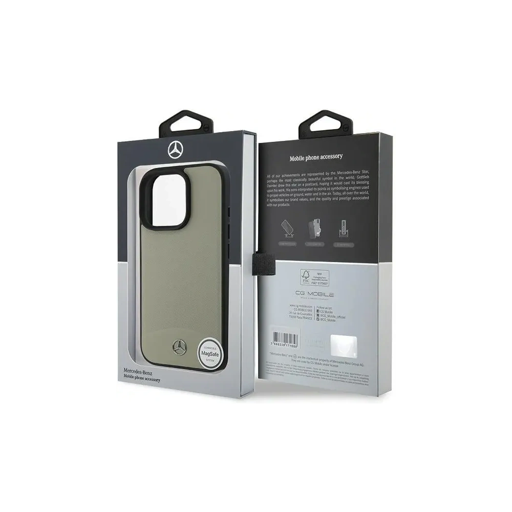 Wholesale Mercedes MEHMP16X23RBARE Apple iPhone 16 Pro Max hardcase MB Textured and Plain Leather MagSafe beige - MRS267 - {ean13} - Hurt