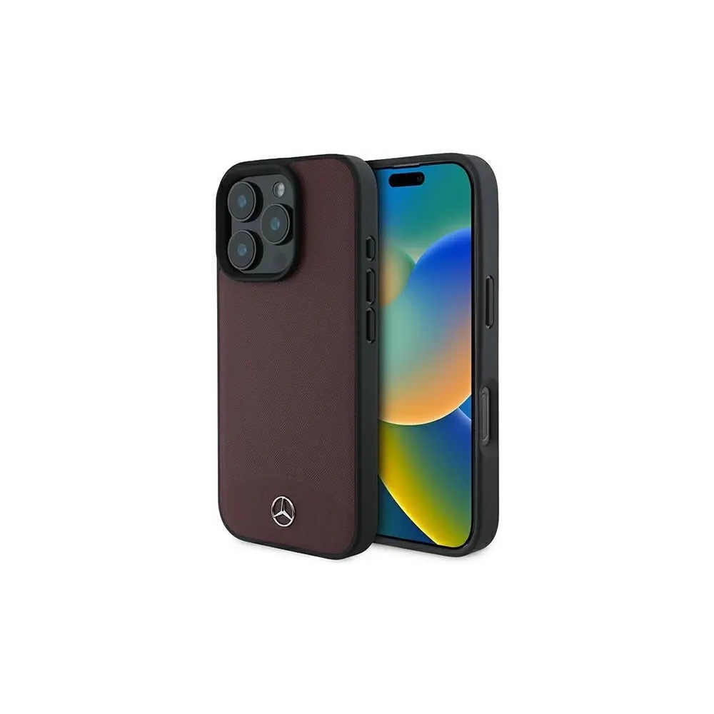Hurtownia GSM - Mercedes MEHMP16X23RBARR Apple iPhone 16 Pro Max Hartschale strukturiert und glatt Leder MagSafe rot - MRS269 - {ean13} - Hurt