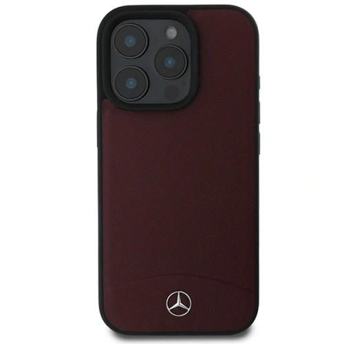 Etui Mercedes MEHMP16X23RBARR Apple iPhone 16 Pro Max hardcase Textured And Plain Leather MagSafe czerwony/red