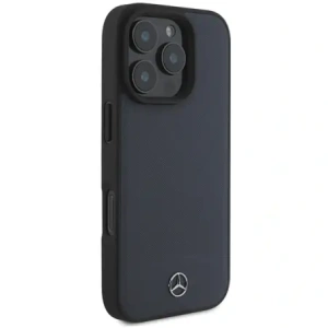 Wholesale Mercedes MEHMP16X23RBARV Apple iPhone 16 Pro Max hardcase Textured And Plain Leather MagSafe navy - MRS270 - {ean13} - Hurt