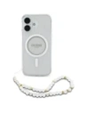 Hurtownia GSM - Etui Guess GUHMP16MHGCRELST Apple iPhone 16 Plus hardcase IML Glitter With Pearl Strap MagSafe przeźroczysty/transparent - GUE4141 - {ean13} - Hurt