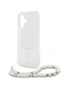 Hurtownia GSM - Etui Guess GUHMP16MHGCRELST Apple iPhone 16 Plus hardcase IML Glitter With Pearl Strap MagSafe przeźroczysty/transparent - GUE4141 - {ean13} - Hurt