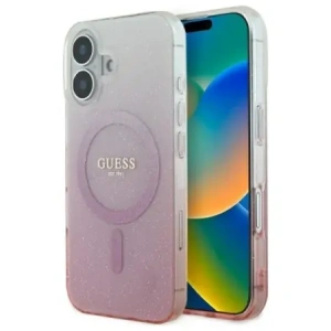Wholesale Guess GUHMP16MHGRCELP Apple iPhone 16 Plus hardcase IML Glitter Gradient MagSafe pink - GUE4142 - {ean13} - Hurt