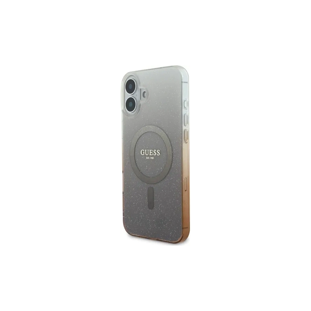 Wholesale Guess GUHMP16MHGRCELW Apple iPhone 16 Plus hardcase IML Glitter Gradient MagSafe brown - GUE4143 - {ean13} - Hurt