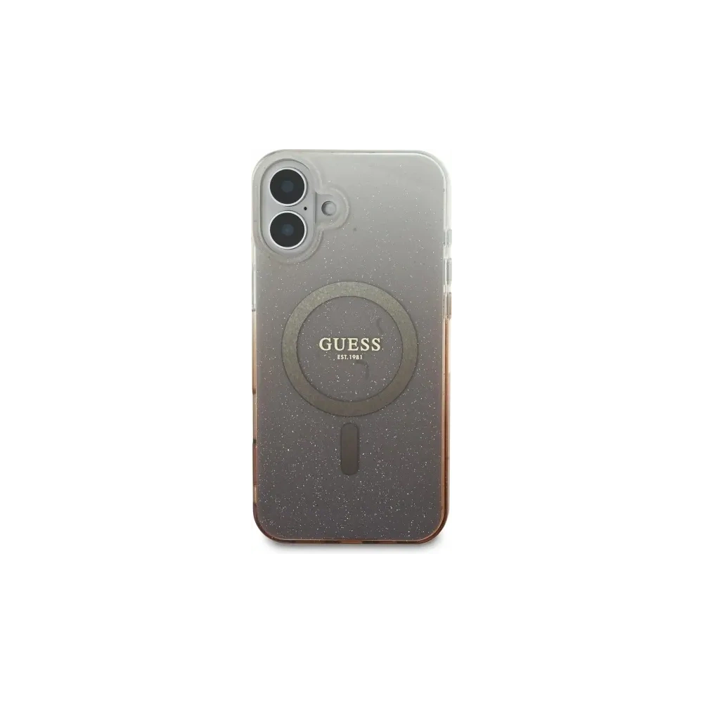Wholesale Guess GUHMP16MHGRCELW Apple iPhone 16 Plus hardcase IML Glitter Gradient MagSafe brown - GUE4143 - {ean13} - Hurt