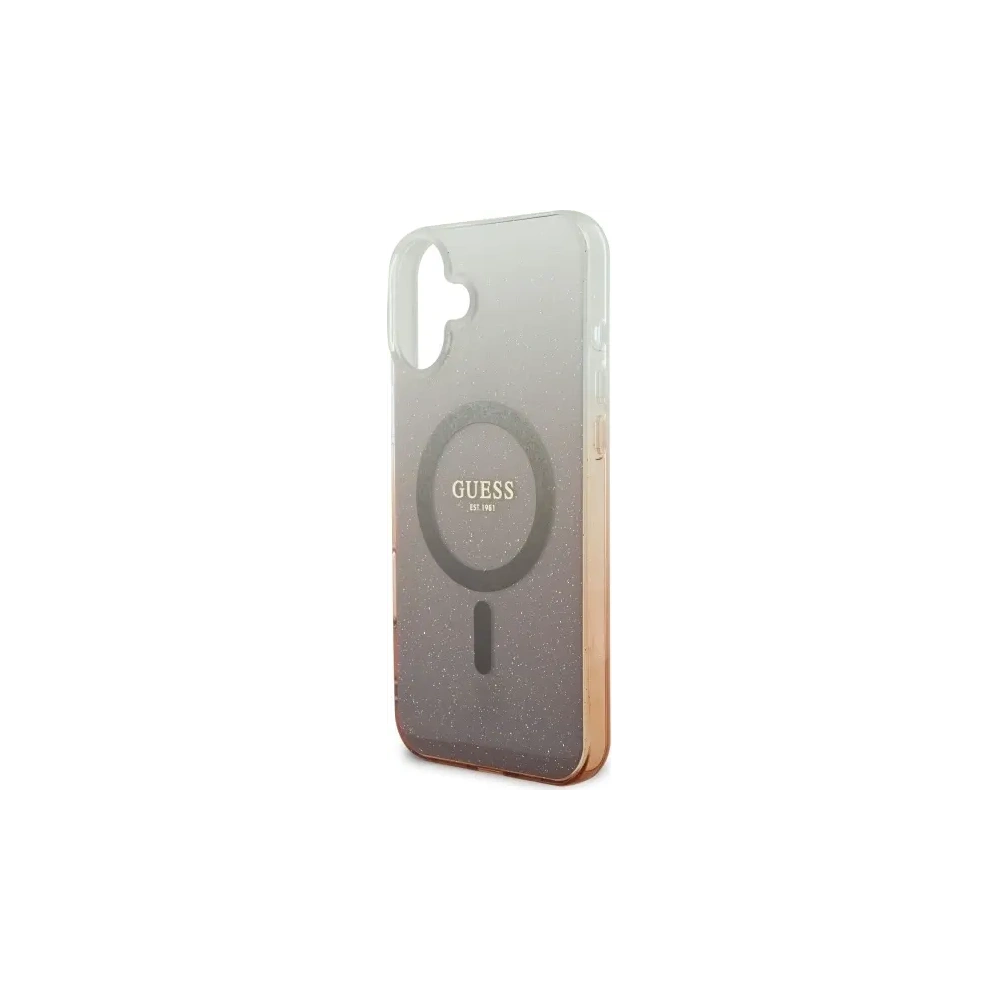 Wholesale Guess GUHMP16MHGRCELW Apple iPhone 16 Plus hardcase IML Glitter Gradient MagSafe brown - GUE4143 - {ean13} - Hurt