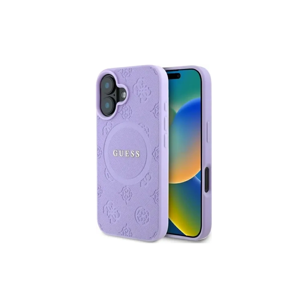 Hurtownia GSM - Guess GUHMP16MPSAPSMEU Apple iPhone 16 Plus kemény tok Saffiano Peony Classic Logo MagSafe lila - GUE4144 - {ean13} - Hurt
