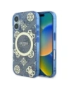 Etui Guess GUHMP16SH4PYEEB Apple iPhone 16 hardcase IML Peony On 4G Background MagSafe niebieski/blue