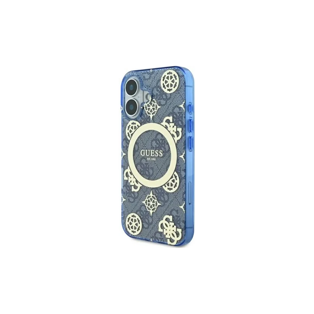 Hurtownia GSM - Etui Guess GUHMP16SH4PYEEB Apple iPhone 16 hardcase IML Peony On 4G Background MagSafe niebieski/blue - GUE4145 - {ean13} - Hurt