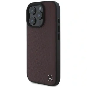 Hurtownia GSM - Etui Mercedes MEHMP16X23RBGVR Apple iPhone 16 Pro Max hardcase MB Wood Imitation Leather MagSafe czerwony/red - MRS271 - {ean13} - Hurt