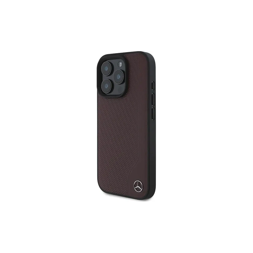 Hurtownia GSM - Mercedes MEHMP16X23RBGVR Apple iPhone 16 Pro Max Hartschale MB Holzimitat Leder MagSafe rot - MRS271 - {ean13} - Hurt