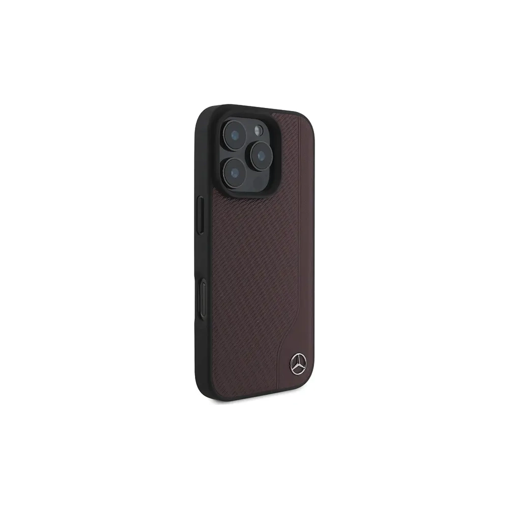 Hurtownia GSM - Mercedes MEHMP16X23RBGVR Apple iPhone 16 Pro Max Hartschale MB Holzimitat Leder MagSafe rot - MRS271 - {ean13} - Hurt