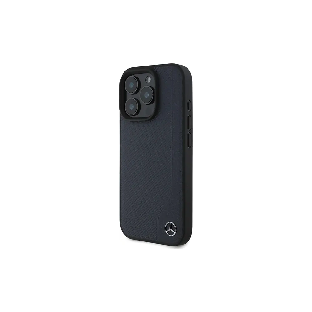 Hurtownia GSM - Mercedes MEHMP16X23RBGVV Apple iPhone 16 Pro Max keménytok MB Fa Imitációs Bőr MagSafe sötétkék - MRS272 - {ean13} - Hurt