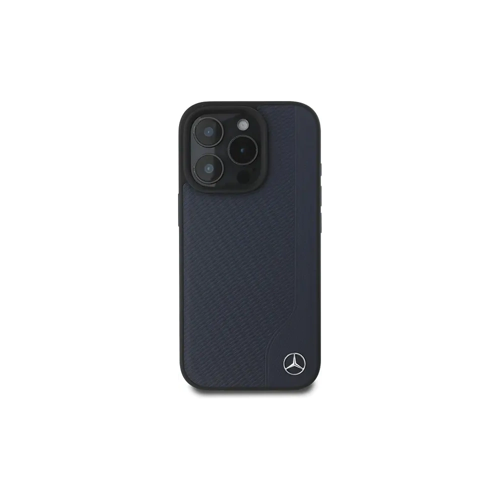 Hurtownia GSM - Mercedes MEHMP16X23RBGVV Apple iPhone 16 Pro Max keménytok MB Fa Imitációs Bőr MagSafe sötétkék - MRS272 - {ean13} - Hurt