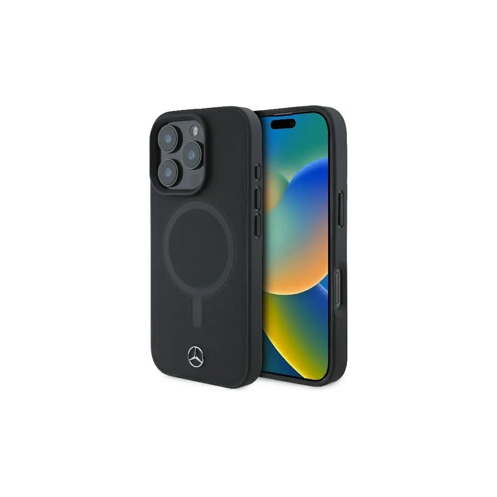 Wholesale Mercedes MEHMP16X23RCMK Apple iPhone 16 Pro Max hardcase Smooth Leather MagSafe black - MRS273 - {ean13} - Hurt