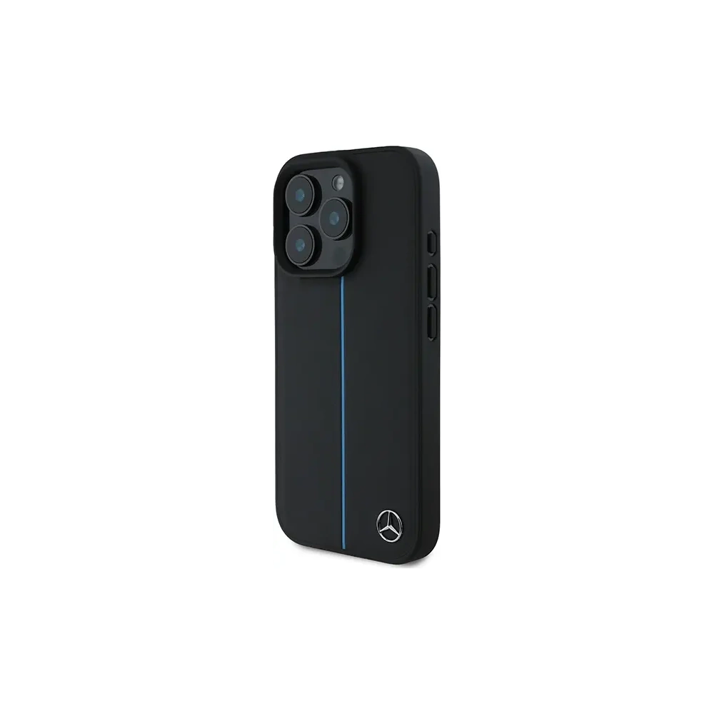 Hurtownia GSM - Mercedes MEHMP16X23RURBK Apple iPhone 16 Pro Max Hülle MB Blue Line Leder MagSafe schwarz - MRS274 - {ean13} - Hurt