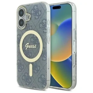 Etui Guess GUHMP16SH4STB Apple iPhone 16 hardcase IML 4G MagSafe niebieski/blue