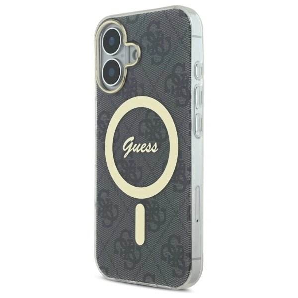 Kryt Guess GUHMP16SH4STK Apple iPhone 16 hardcase IML 4G MagSafe black