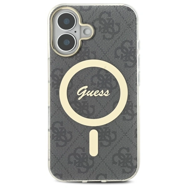 Kryt Guess GUHMP16SH4STK Apple iPhone 16 hardcase IML 4G MagSafe black