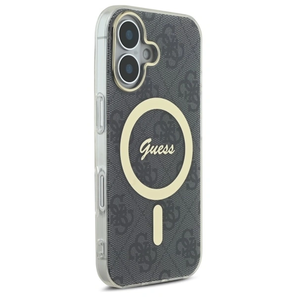 Kryt Guess GUHMP16SH4STK Apple iPhone 16 hardcase IML 4G MagSafe black