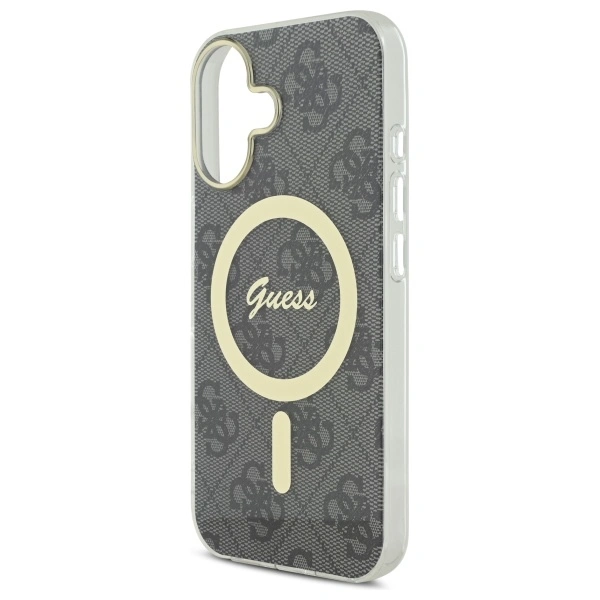 Kryt Guess GUHMP16SH4STK Apple iPhone 16 hardcase IML 4G MagSafe black