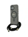 Etui Guess GUHMP16SHCTSGNSK Apple iPhone 16 hardcase Crossbody Cord Script MagSafe czarny/black