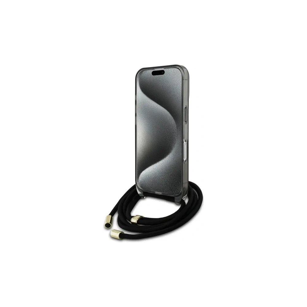 Hurtownia GSM - Etui Guess GUHMP16SHCTSGNSK Apple iPhone 16 hardcase Crossbody Cord Script MagSafe černý/black - GUE4150 - {ean13} - Hurt