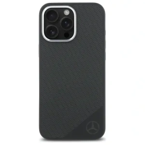 Wholesale Mercedes MEHMP16X23SUGDK Apple iPhone 16 Pro Max hardcase Silicone Tonal Logo Wood Pattern MagSafe black - MRS276 - {ean13} - Hurt