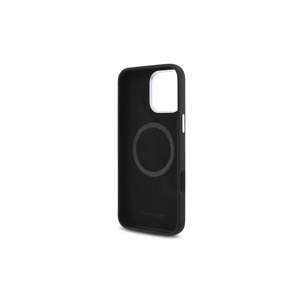 Hurtownia GSM - Mercedes MEHMP16X23SUGDK Apple iPhone 16 Pro Max Hartschale Silikon Tonales Logo Holz Muster MagSafe schwarz - MRS276 - {ean13} - Hurt