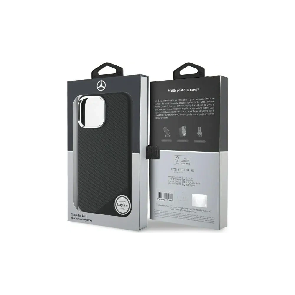 Hurtownia GSM - Etui Mercedes MEHMP16X23SUGDK Apple iPhone 16 Pro Max hardcase silikonový Tonal Logo Dřevěný vzor MagSafe černý/black - MRS276 - {ean13} - Hurt