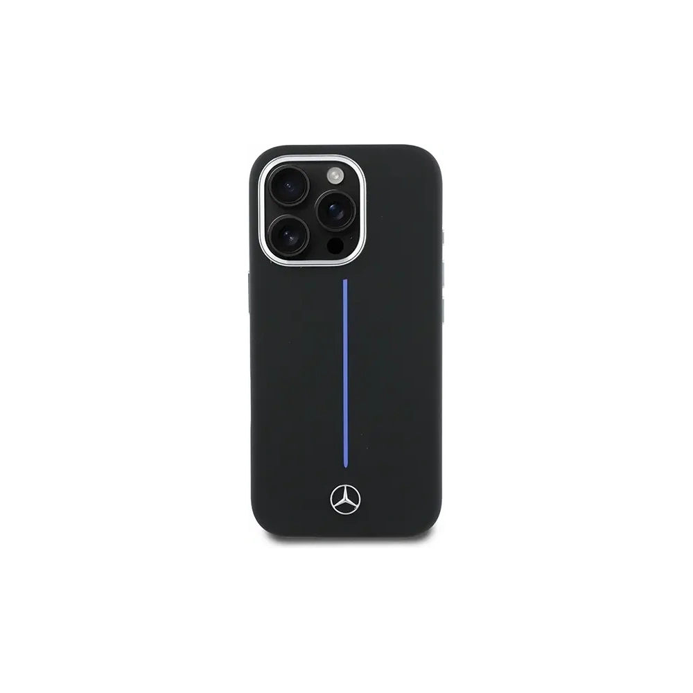 Hurtownia GSM - Mercedes MEHMP16X23SUMBK Apple iPhone 16 Pro Max Hartschale Silikon Blau Streifen MagSafe schwarz - MRS277 - {ean13} - Hurt