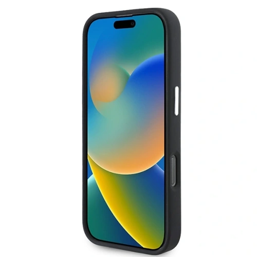 Etui Mercedes MEHMP16X23SUMBK Apple iPhone 16 Pro Max hardcase Silicone Blue Stripe MagSafe czarny/black