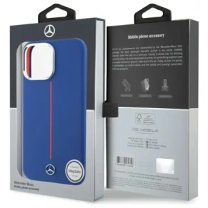 Hurtownia GSM - Etui Mercedes MEHMP16X23SUMRV Apple iPhone 16 Pro Max hardcase Silicone Red Stripe MagSafe granatowy/navy - MRS278 - {ean13} - Hurt