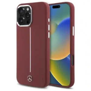 Hurtownia GSM - Etui Mercedes MEHMP16X23SUMSR Apple iPhone 16 Pro Max hardcase Silicone White Stripe MagSafe czerwony/red - MRS279 - {ean13} - Hurt