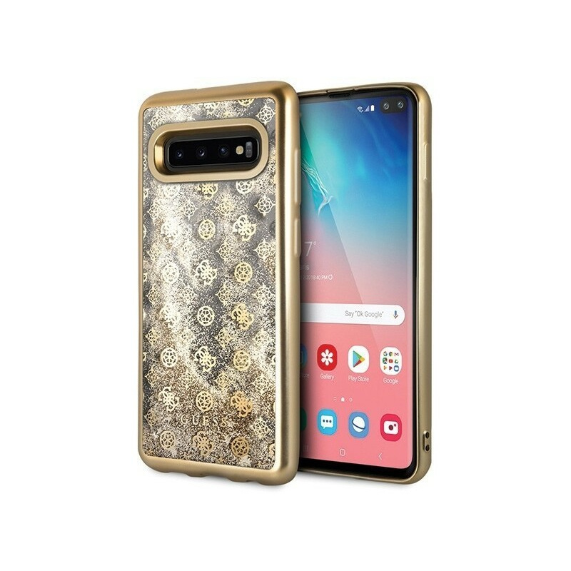 Hurtownia Guess - 3700740450932 - [KOSZ] - Etui Guess GUHCS10PPEOLGGO Samsung Galaxy S10+ Plus złoty/gold hard case 4G Peony Liquid Glitter - B2B homescreen
