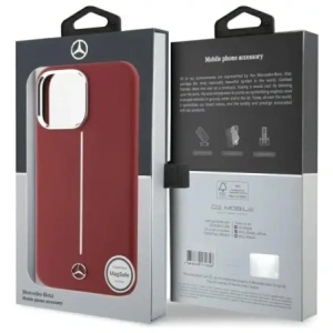Hurtownia GSM - Etui Mercedes MEHMP16X23SUMSR Apple iPhone 16 Pro Max hardcase Silicone White Stripe MagSafe czerwony/red - MRS279 - {ean13} - Hurt