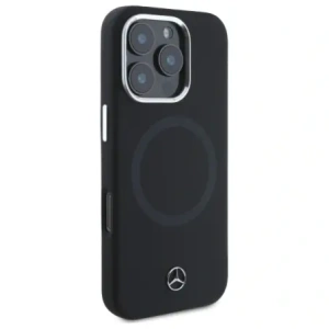 Mercedes MEHMP16X23SUTTK Apple iPhone 16 Pro Max kemény tok szilikon tónusos logó MagSafe fekete