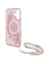 Hurtownia GSM - Etui Guess GUHMP16SHFWBRCESP Apple iPhone 16 hardcase IML Flowers With Pearl Strap MagSafe różowy/pink - GUE4152 - {ean13} - Hurt